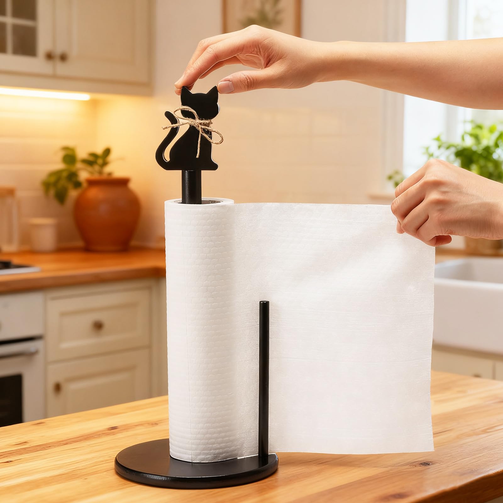 Regalo ideal para amantes de gatos que aprecian decoración práctica.