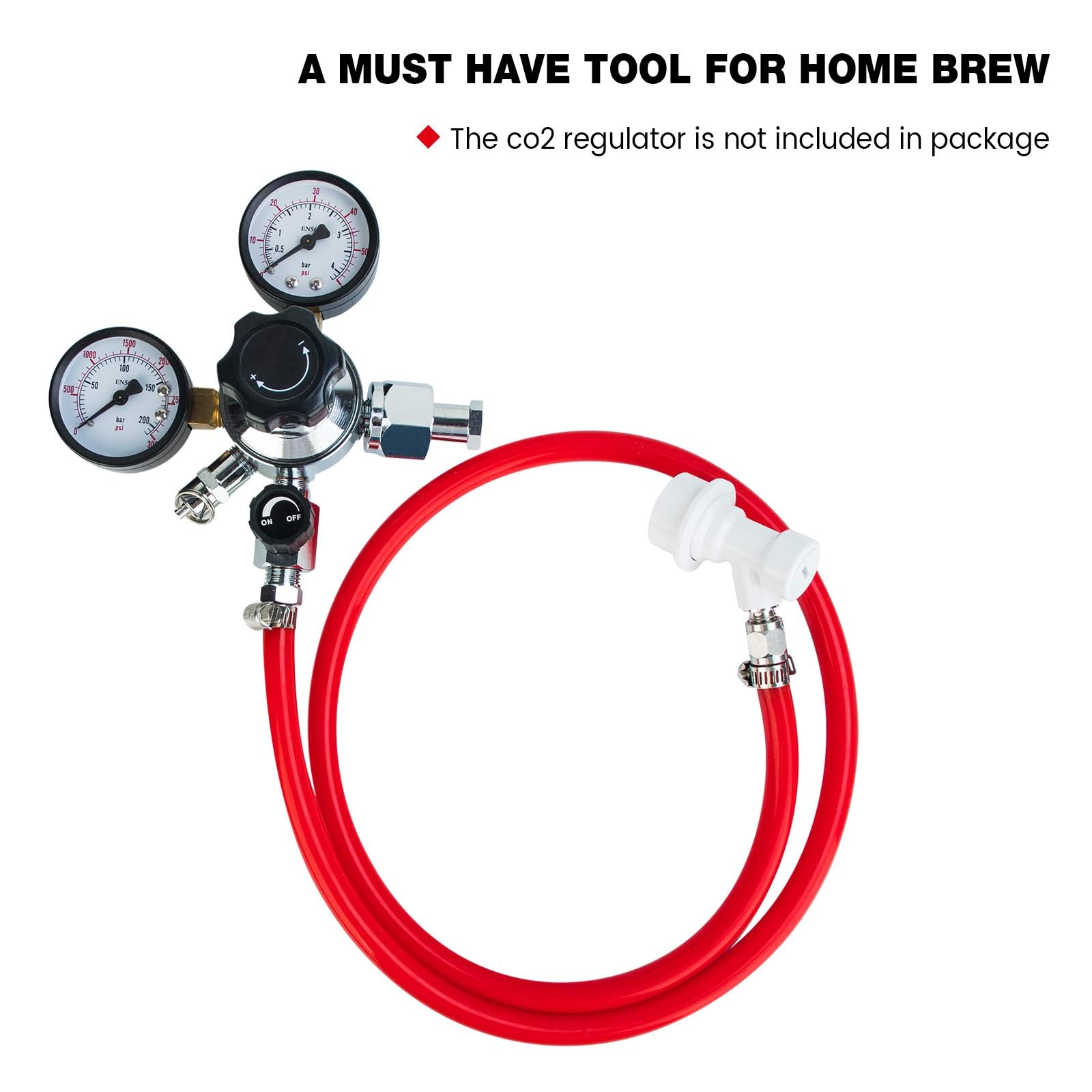 Conjunto de línea de gas Ball Lock para dispensar cerveza en casa.
