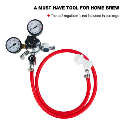 Conjunto de línea de gas Ball Lock para dispensar cerveza en casa.