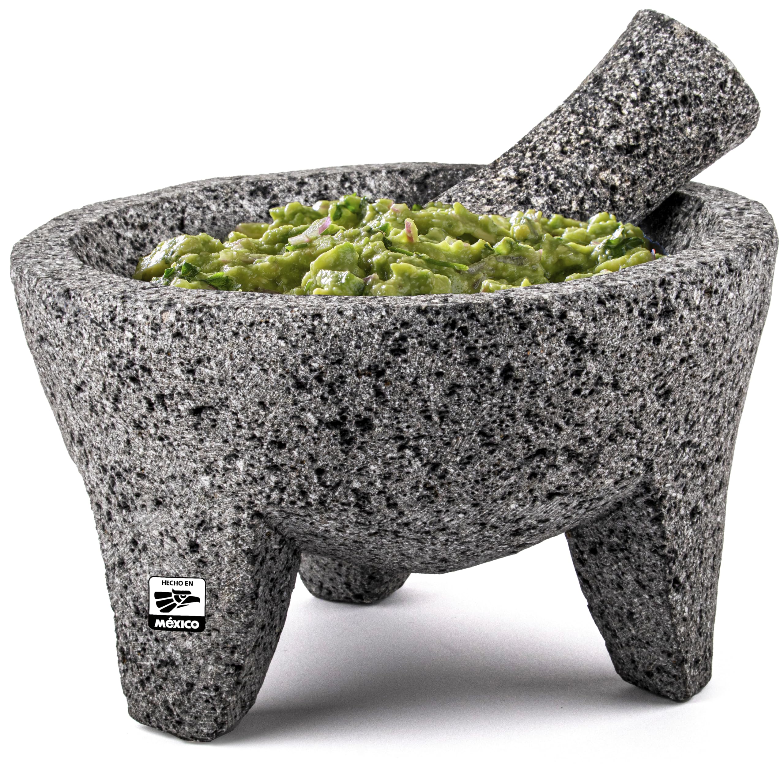 FESTMEX molcajete a mano de 8 pulgadas para moler especias y preparar salsas frescas.