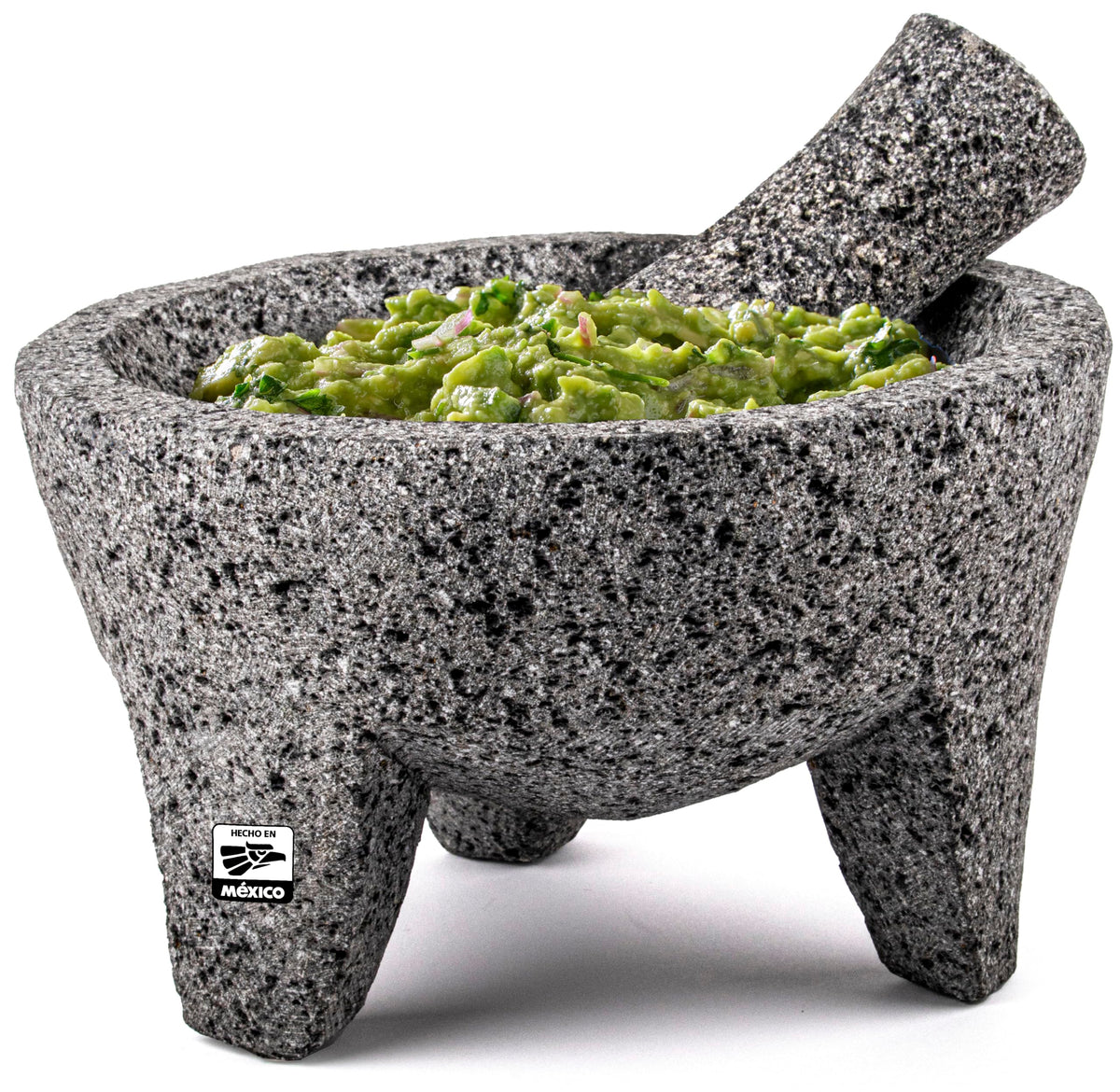 FESTMEX molcajete a mano de 8 pulgadas para moler especias y preparar salsas frescas.