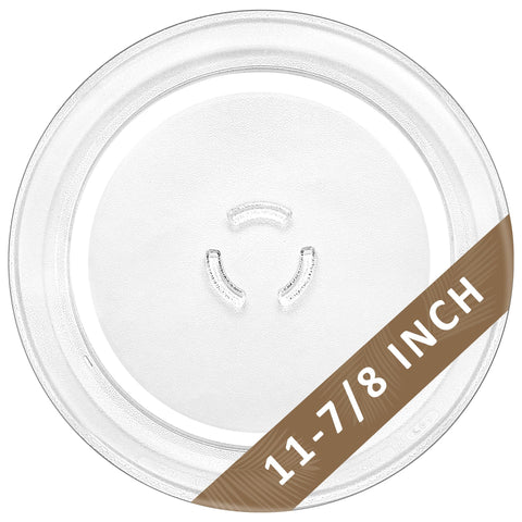 Plato de vidrio para microondas Fetechmate 12 pulgadas para Whirlpool, calor uniforme