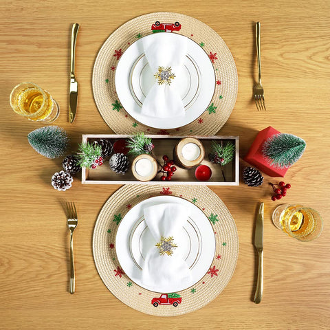 Feuille manteles para interiores, ideales para fiestas de invierno en casa.