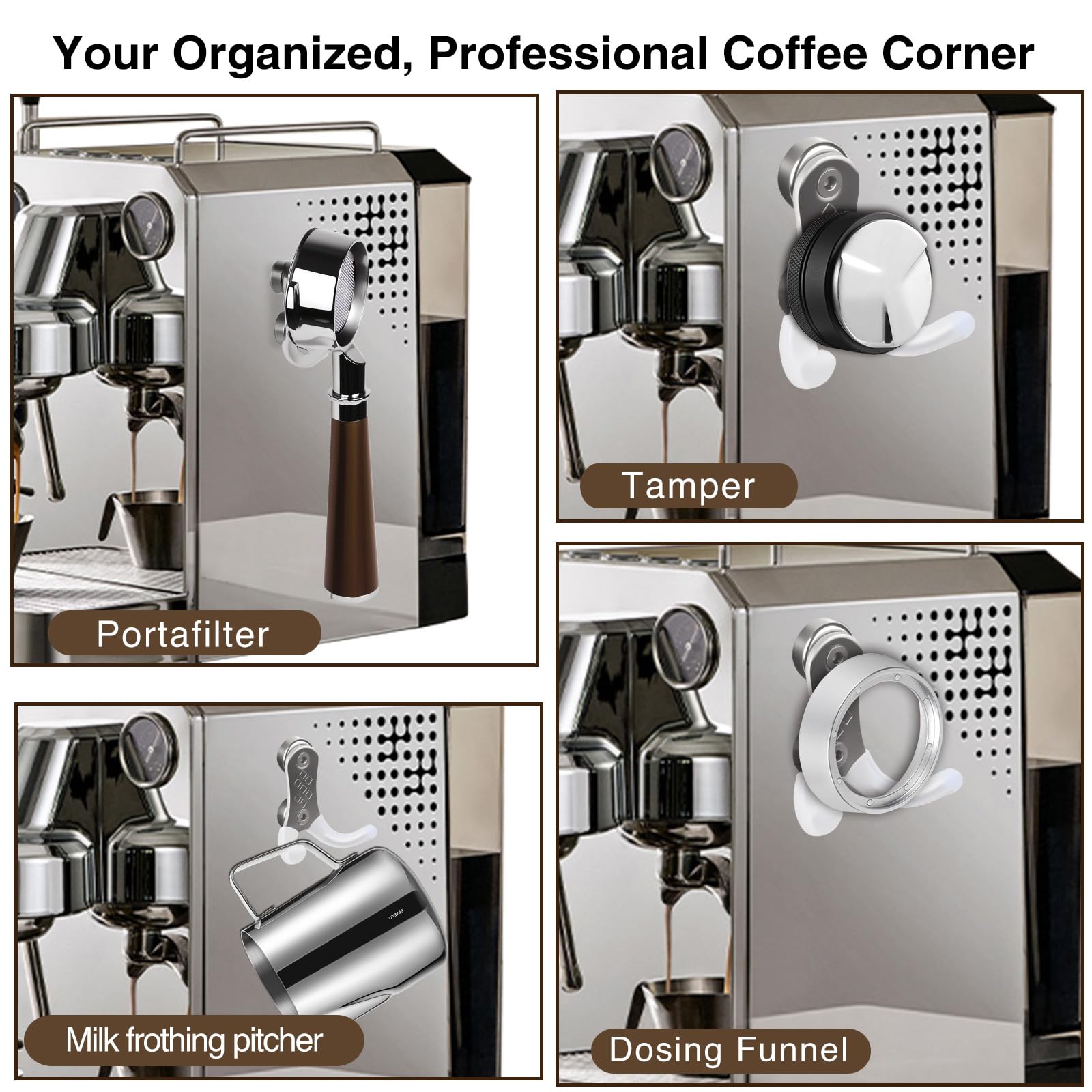 FEUNLEM organizador para herramientas de barista en casa, mantiene la encimera clara