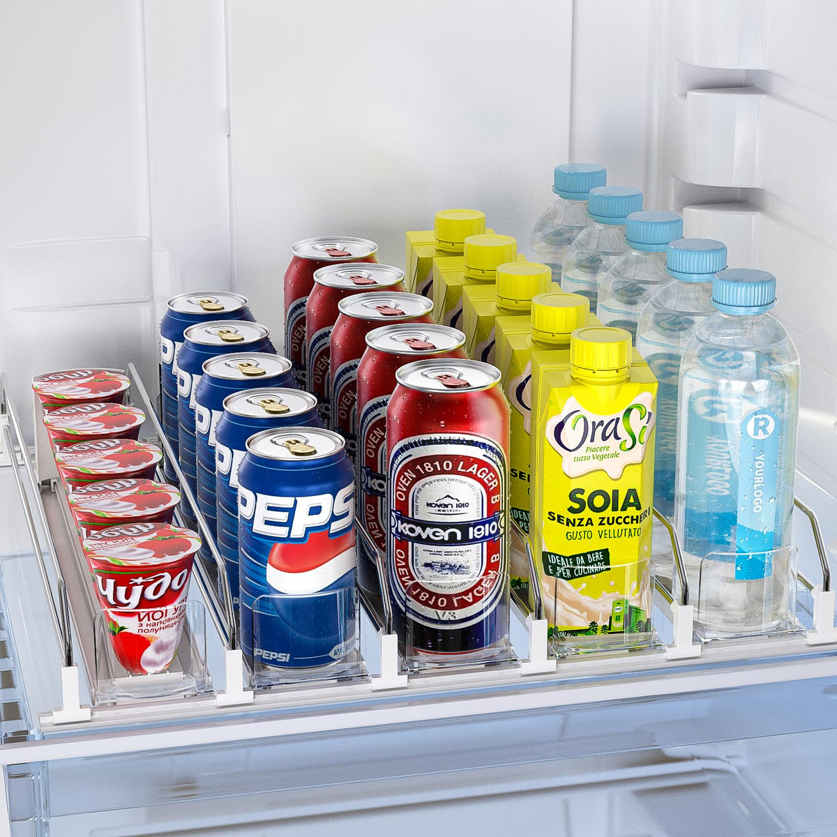 Feverdes dispensador-latas-nevera-automatico: acceso rápido y ordenado de bebidas