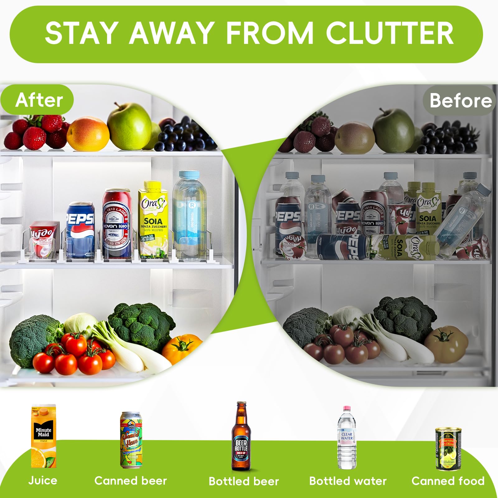 Feverdes dispensador-material-alimentos-nevera: estructura segura y duradera