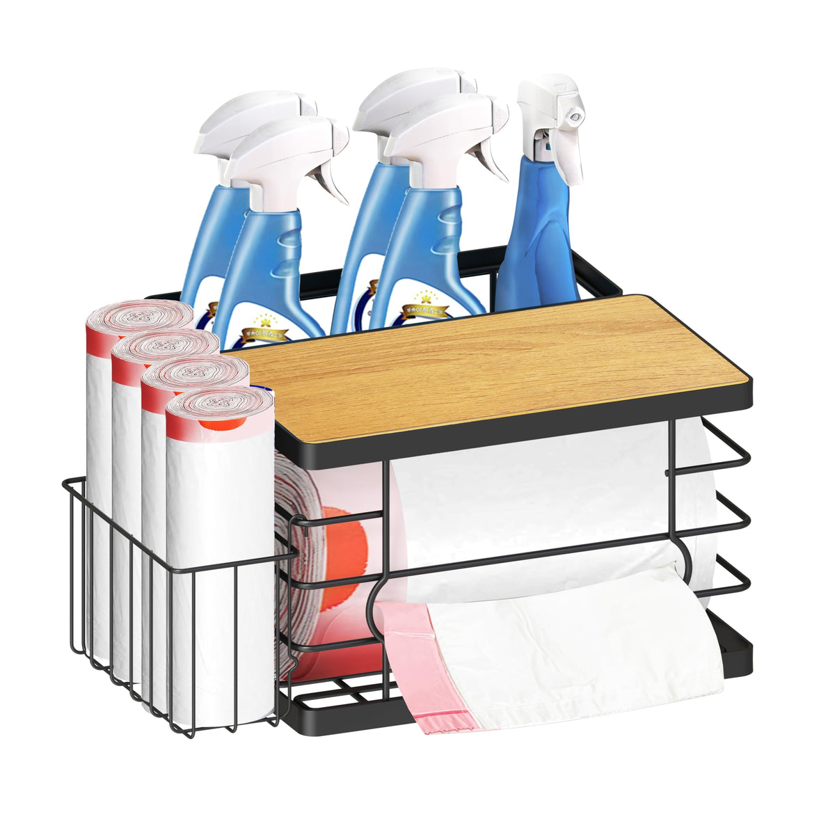 Feviswheay dispensador-bolsas-basura 3en1 facilita acceso rápido a bolsas.