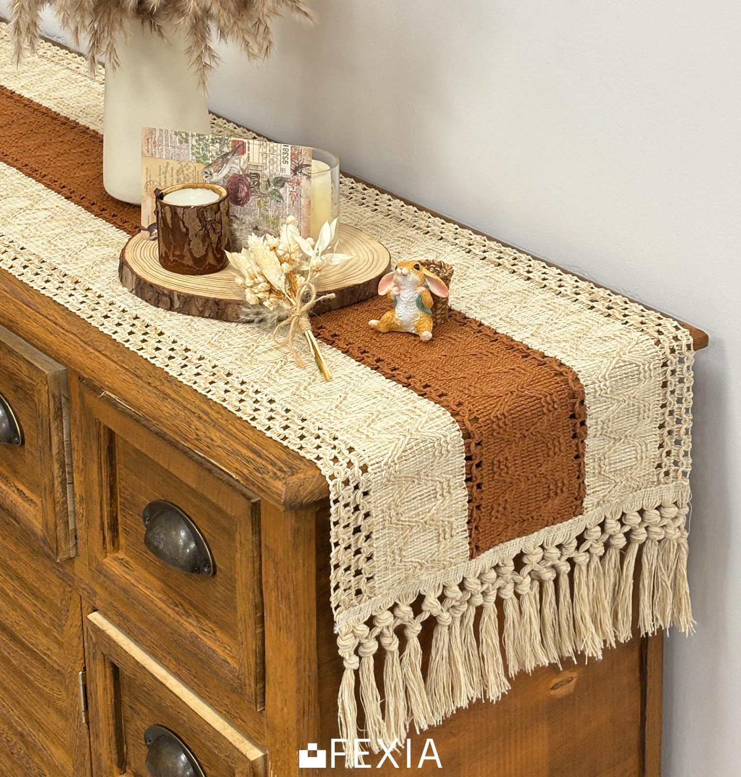 Mantel FEXIA Boho apto para uso anual en comedor