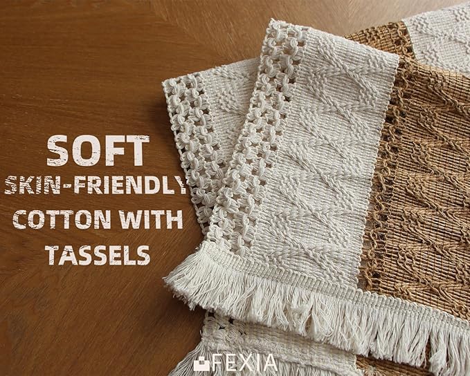 Conjunto de 6 manteles FEXIA Boho para recibir visitas.