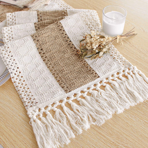 FEXIA runner de mesa bohemio de 72 pulgadas, estilo elegante para cenas