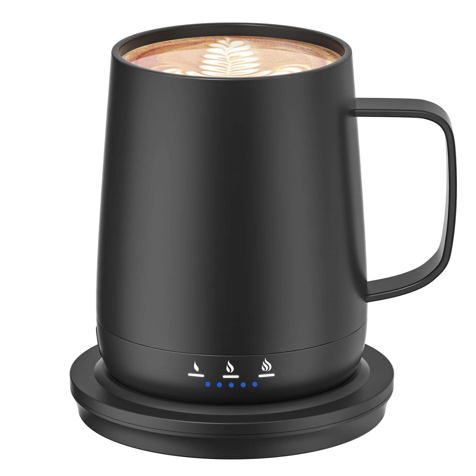 Taza Fexqic con calentamiento automático para calor sostenido.