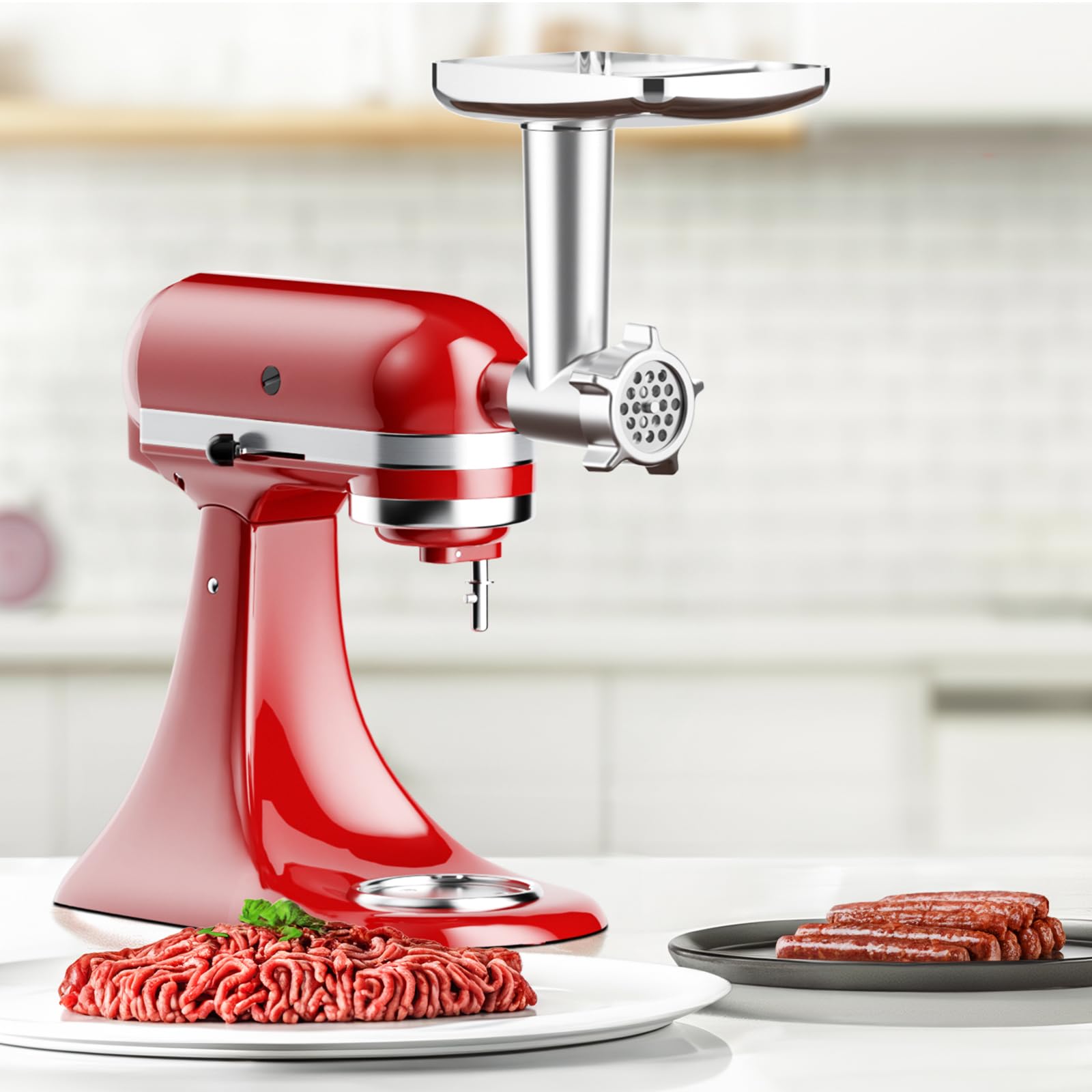 Fgreeble Molino de Carne: cepillo de limpieza incluido para higiene rápida.