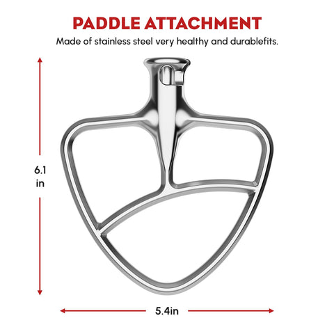 Paleta FGREEBLE de acero inoxidable sin recubrimiento para kitchenaid