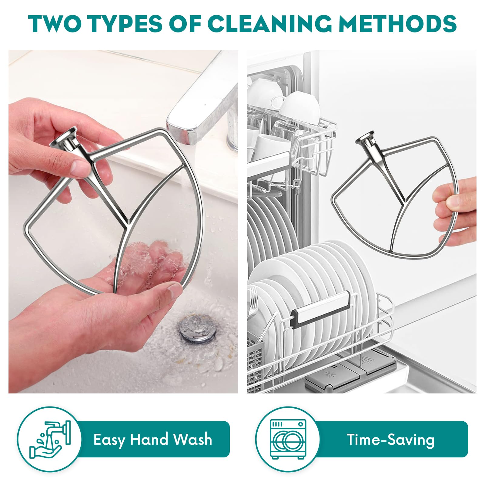 Compatibilidad amplia: pala Fgreeble para KitchenAid, ideal para repostería.
