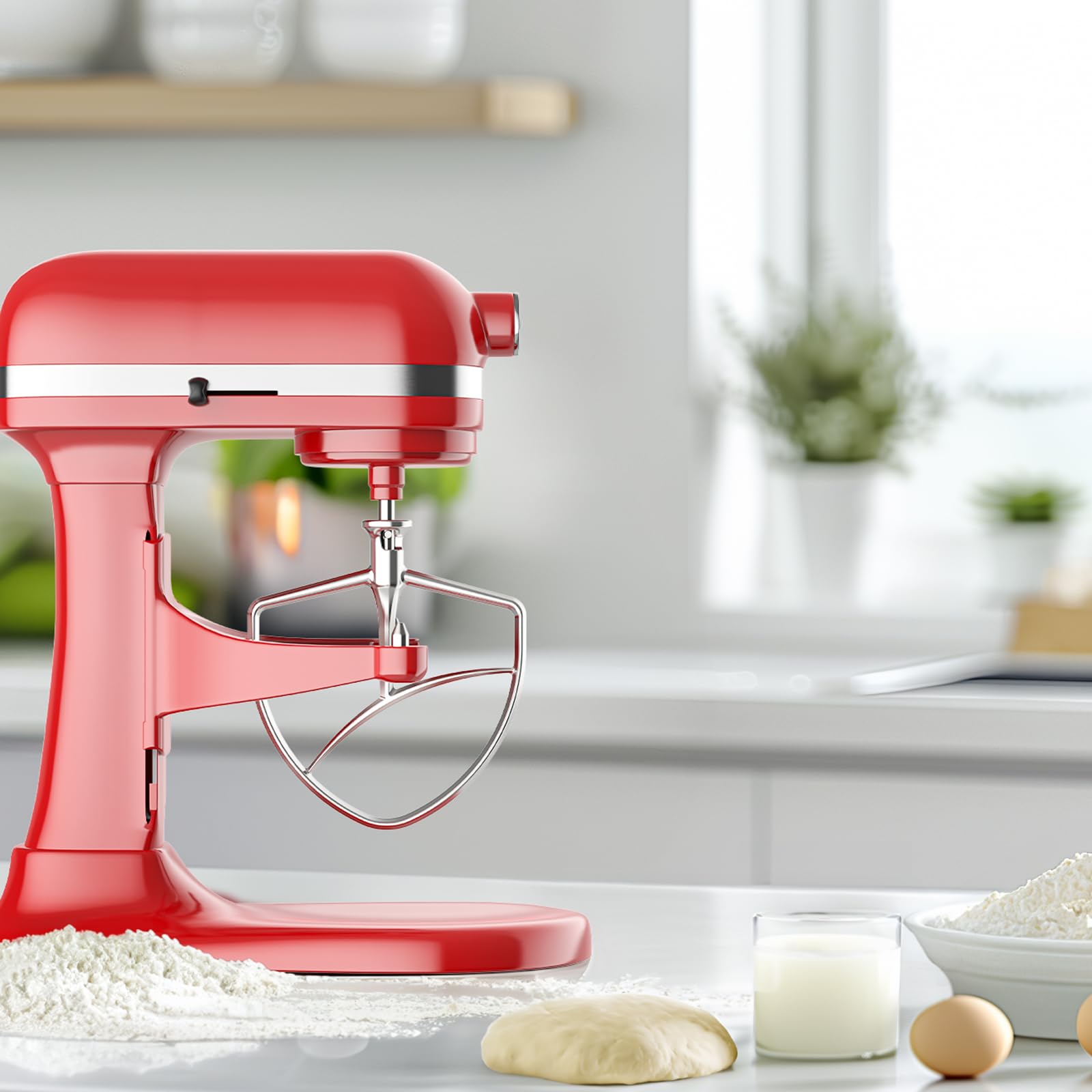 Uso diario en la cocina con pala Fgreeble para KitchenAid, ahorro de tiempo.