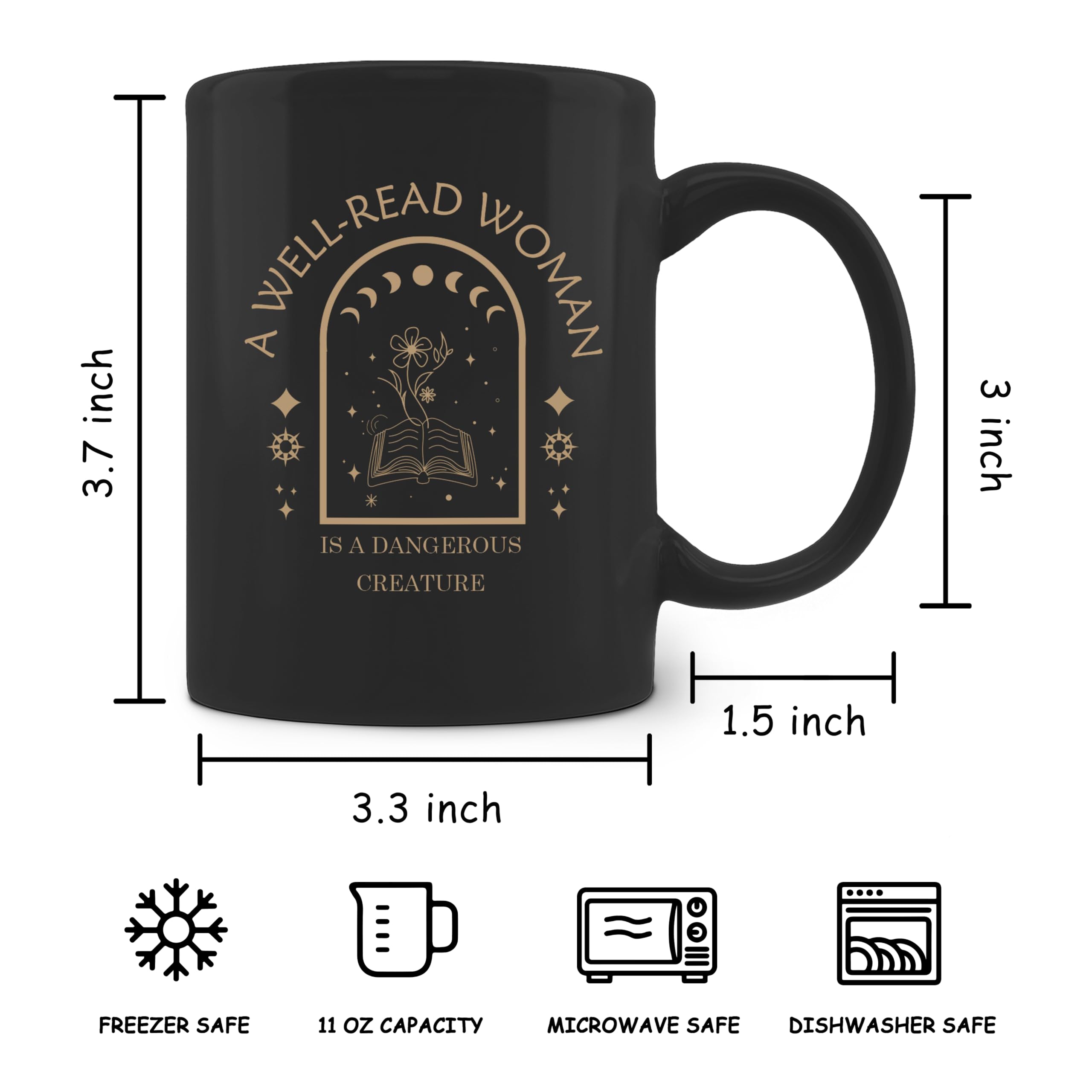 Taza FHUGX como regalo ideal para amantes de libros.