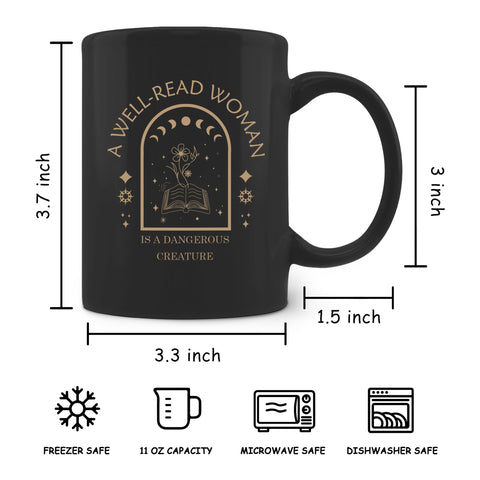 Taza FHUGX como regalo ideal para amantes de libros.