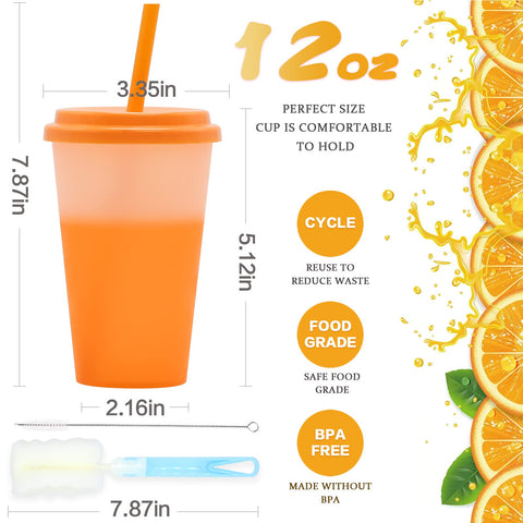 Paquete de 10 vasos FIEKEICC 12oz para fiestas y actividades al aire libre.