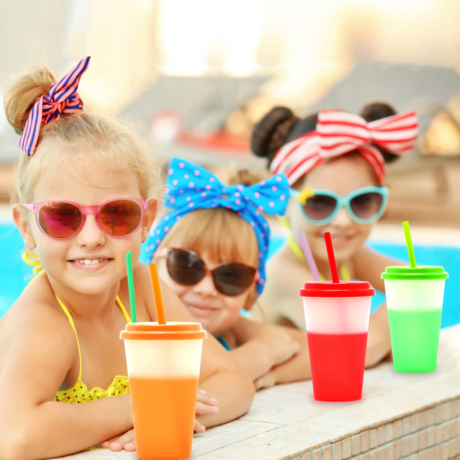 Vaso FIEKEICC con tapa y pajilla para personalizar en fiestas y celebraciones.