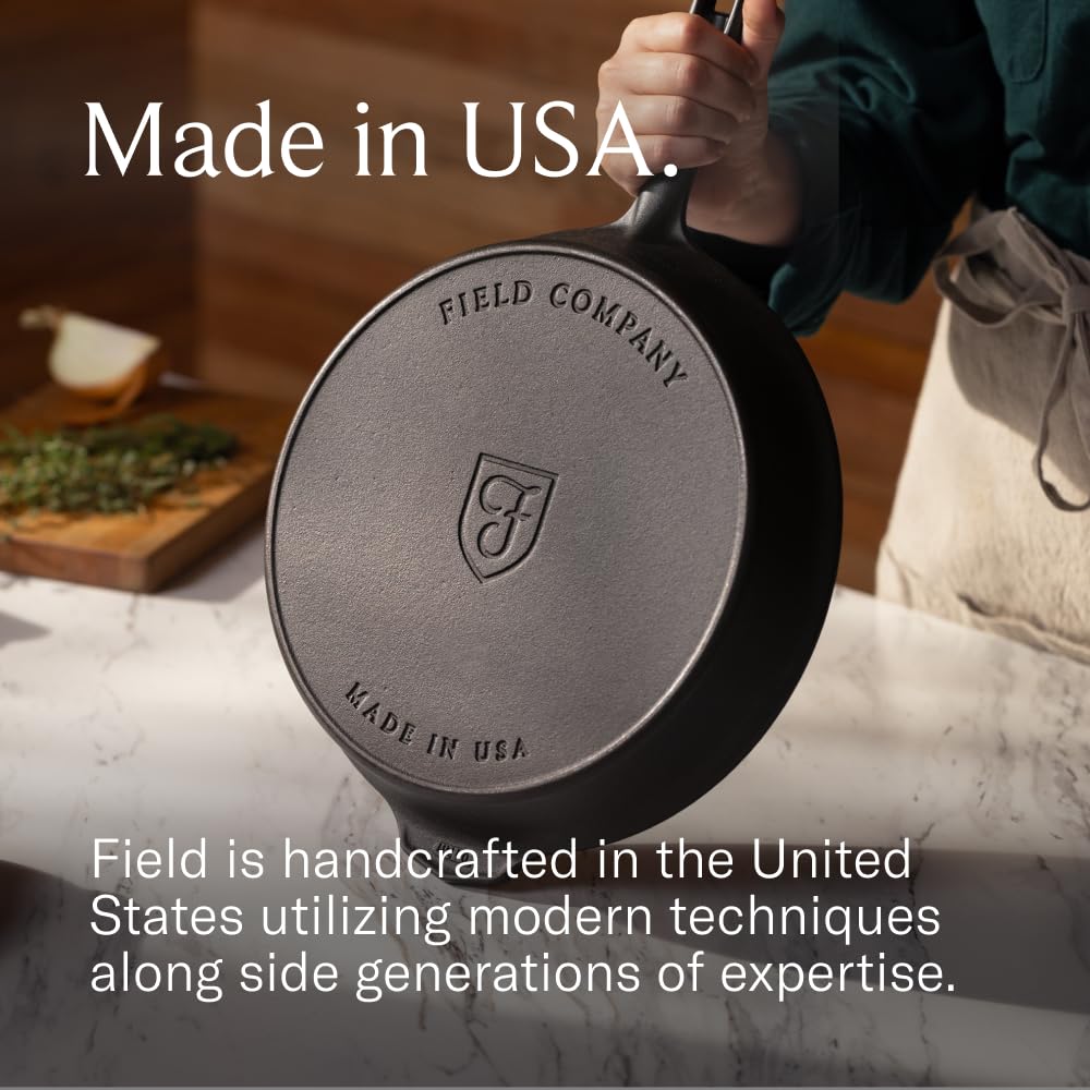 Sartén Field Company 10-25 apta para inducción y cocinas modernas.