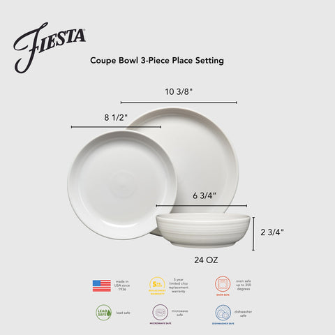 Fiesta Bistro Coupe plato ensalada turquesa, ideal para comidas familiares y presentación elegante.