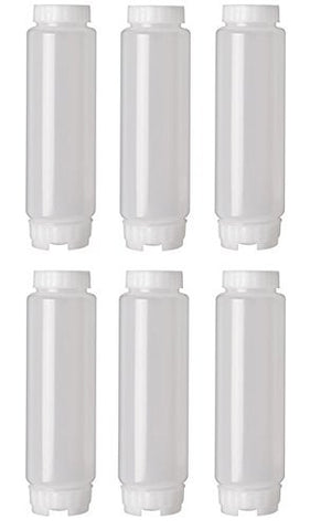 FIFO botellas exprimibles de 473 ml para ahorro de salsa y dispensado ordenado.