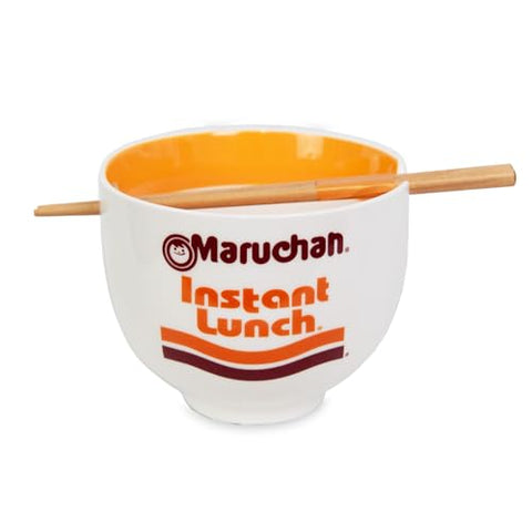 Palillos a juego con el tazón Maruchan, práctico soporte para comer ramen cómodamente