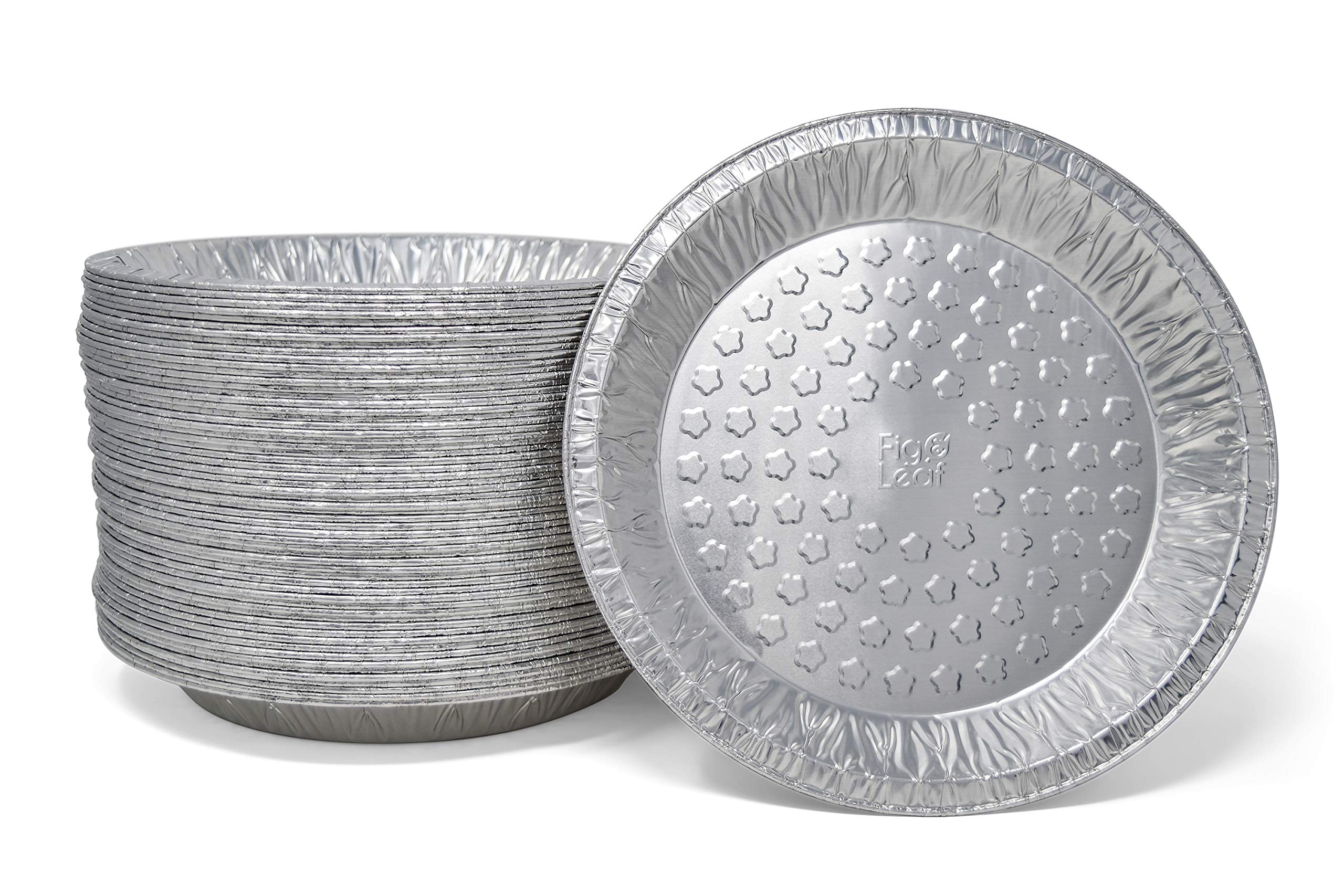 Fig & Leaf molde pie 9 pulgadas para hornear con borde reforzado