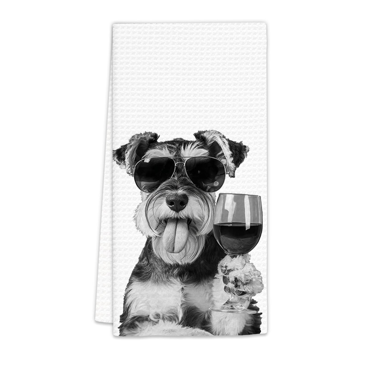 Toalla FIicy con Schnauzer, regalo ideal para amantes de los perros.