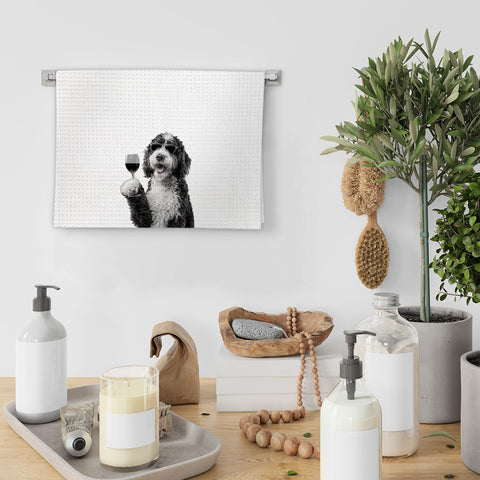 FIicy Bernedoodle toalla lavable y fácil de lavar para uso diario.
