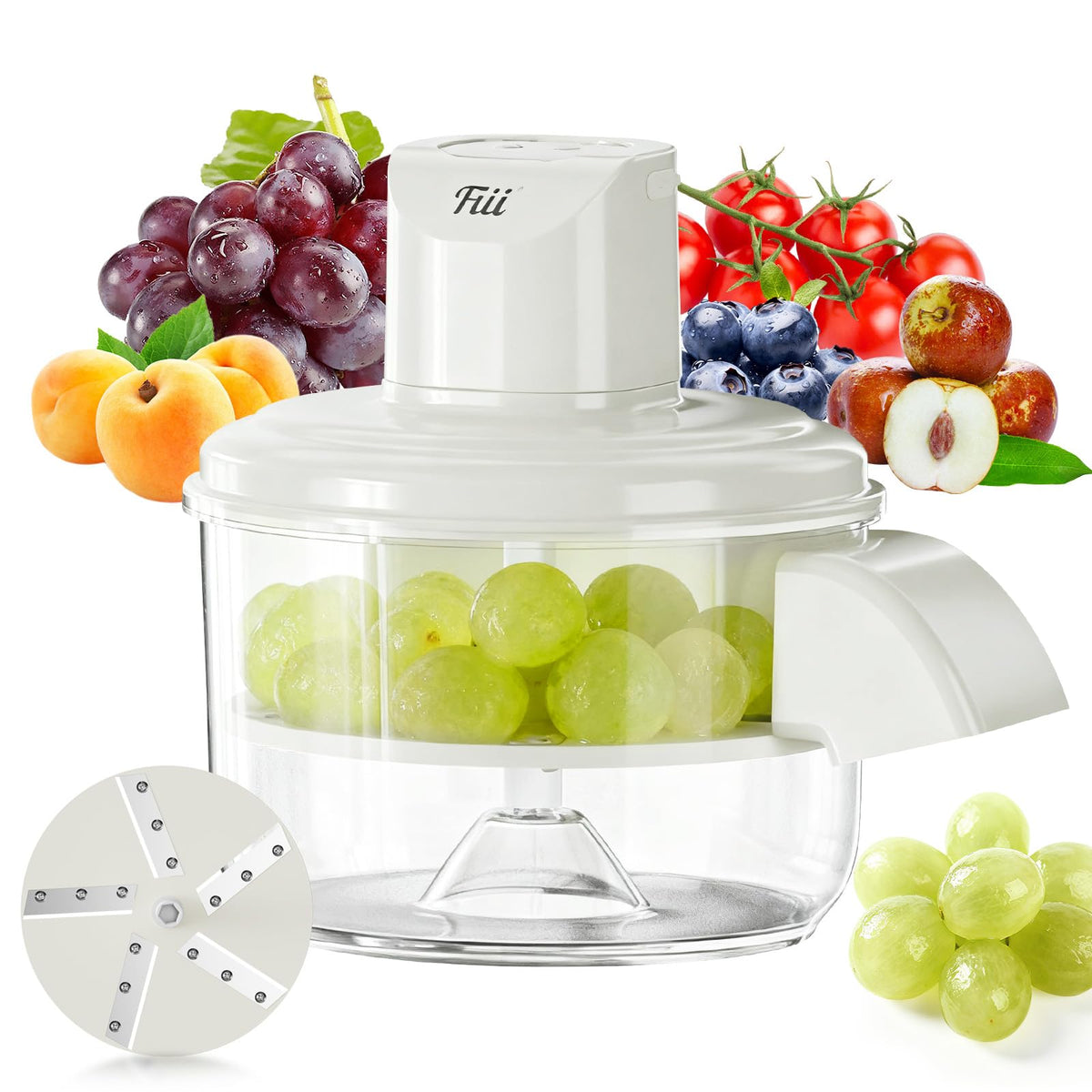 FIII Pelador de uvas eléctrico rápido: piel perfecta en segundos para uvas frescas.