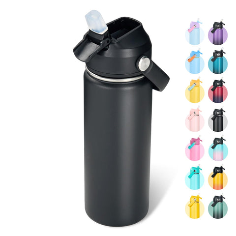 Botella Fijinhom con boca ancha y aislamiento 18oz para bebidas frías o calientes.
