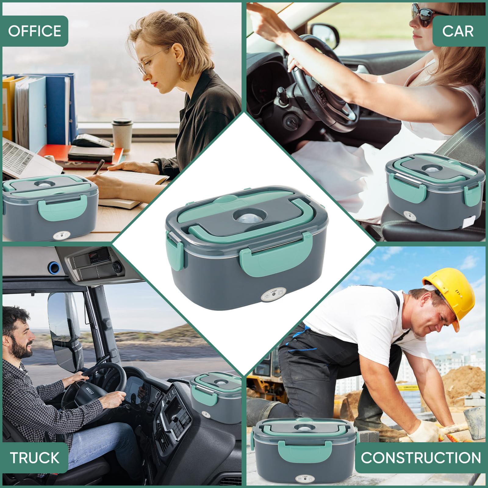 Fijinhom diseño compacto con cierre seguro para comer fuera.
