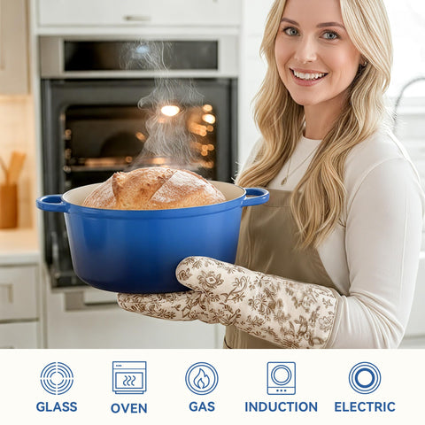 Fijinhom apta para horno e inducción hasta 500°F.