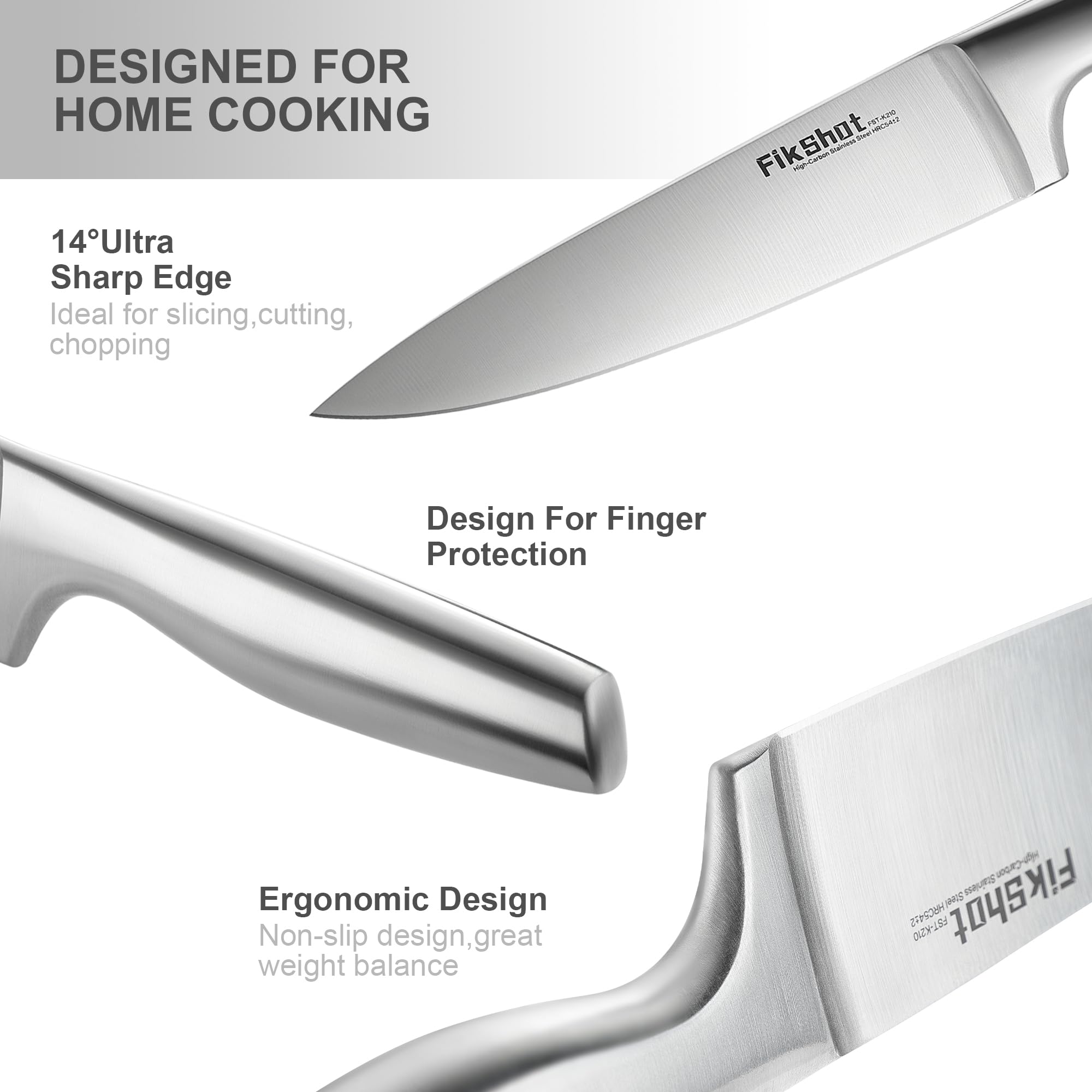 FIKSHOT cuchillo para pelar fruta: precisión al pelar y trocear frutas.