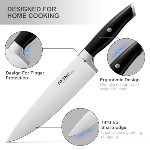 Cuchillo santoku FikShot de 7 pulgadas ideal para picar verduras.