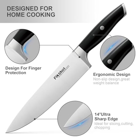 Cuchillo santoku FikShot de 7 pulgadas ideal para picar verduras.