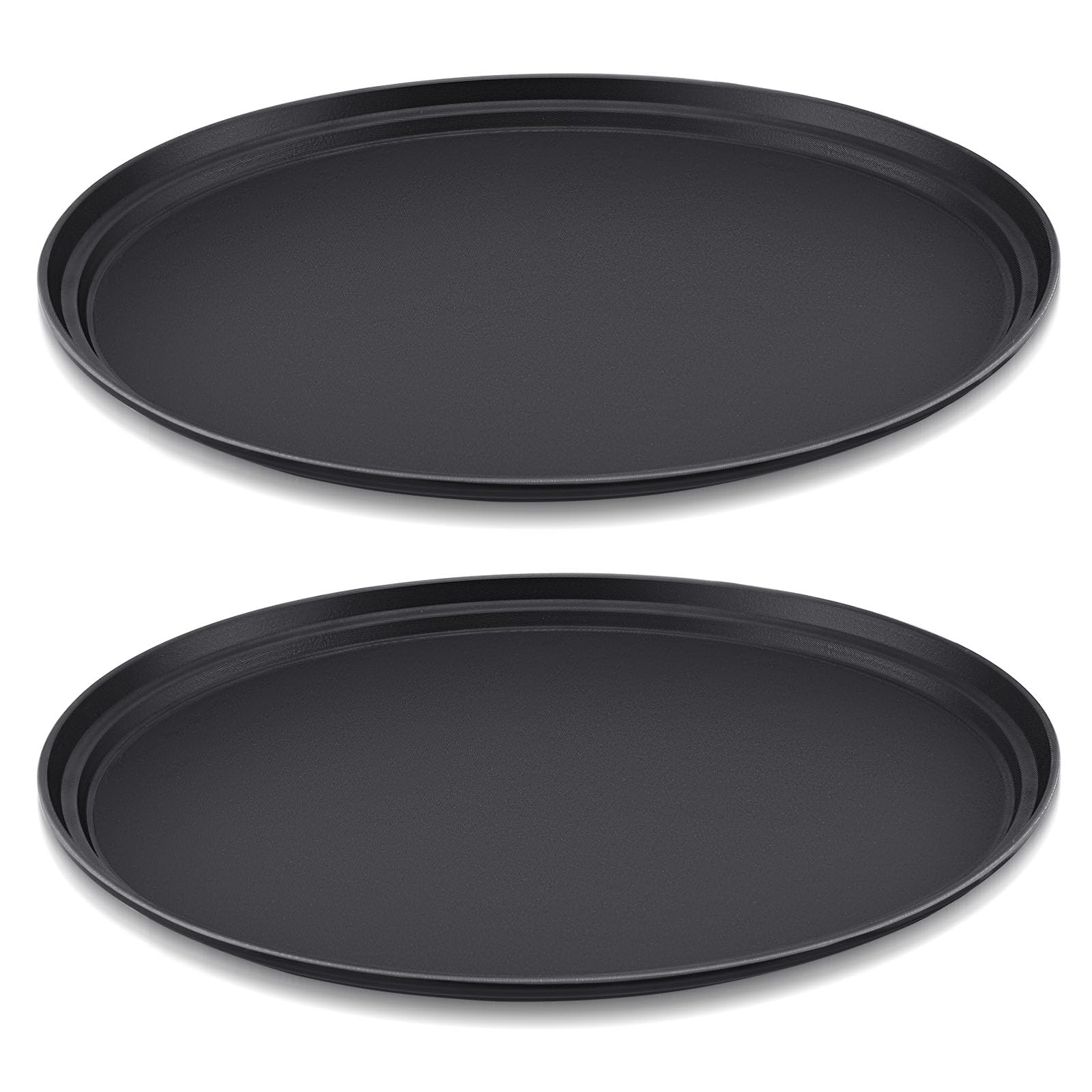 FillTouch bandeja restaurante ovalada 24x29 negra, superficie estable para servicio.