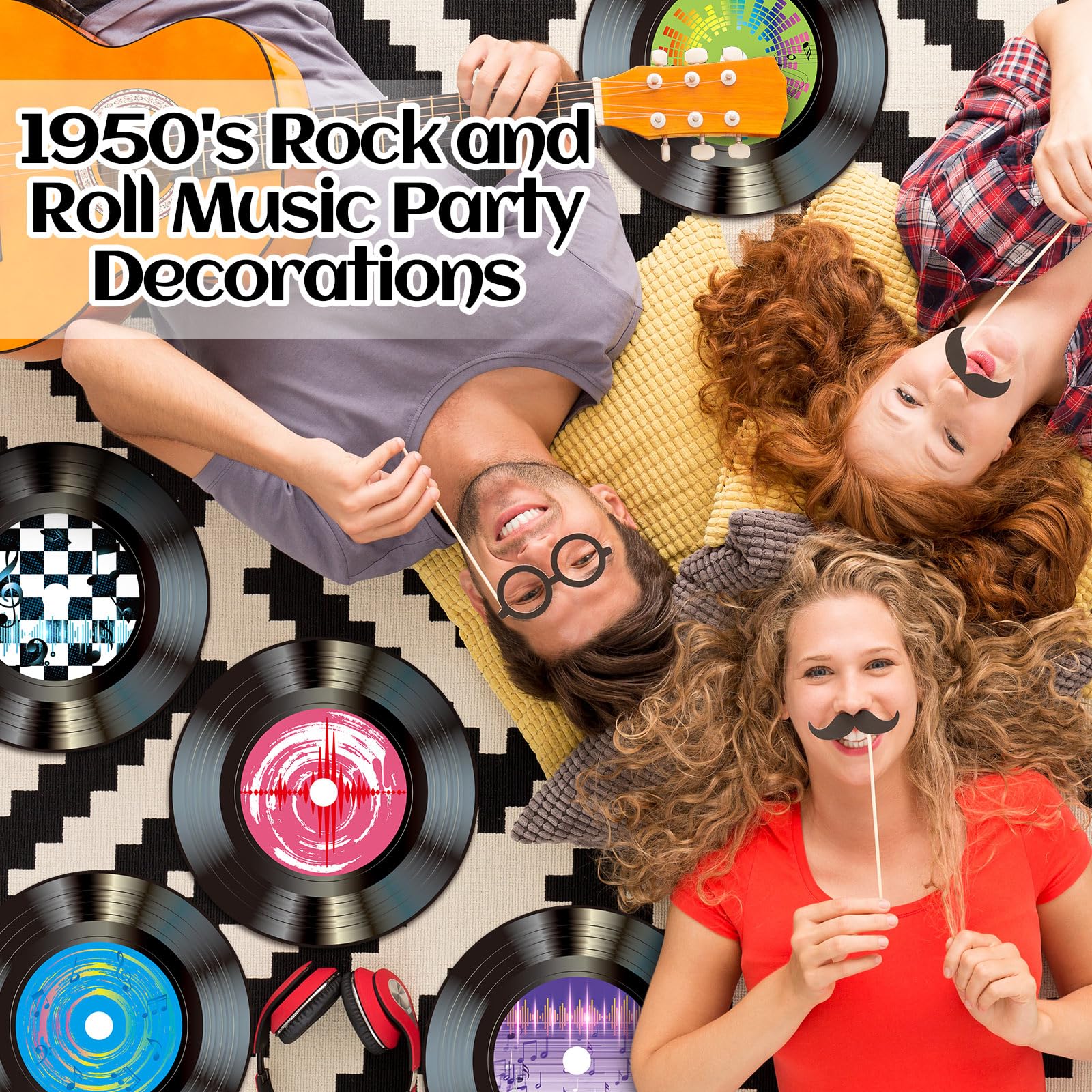Manteles decorativos FillTouch para fiestas temáticas de los años 50