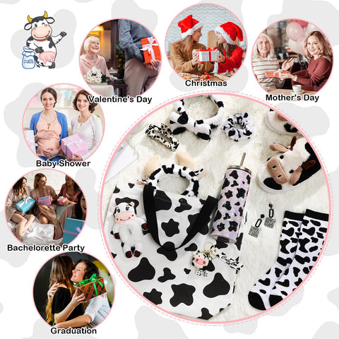 Zapatillas FillTouch con estampado vaca, confortables para estar en casa.