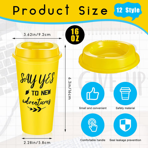 FillTouch tazas reutilizables 16oz en colores brillantes para uso diario.