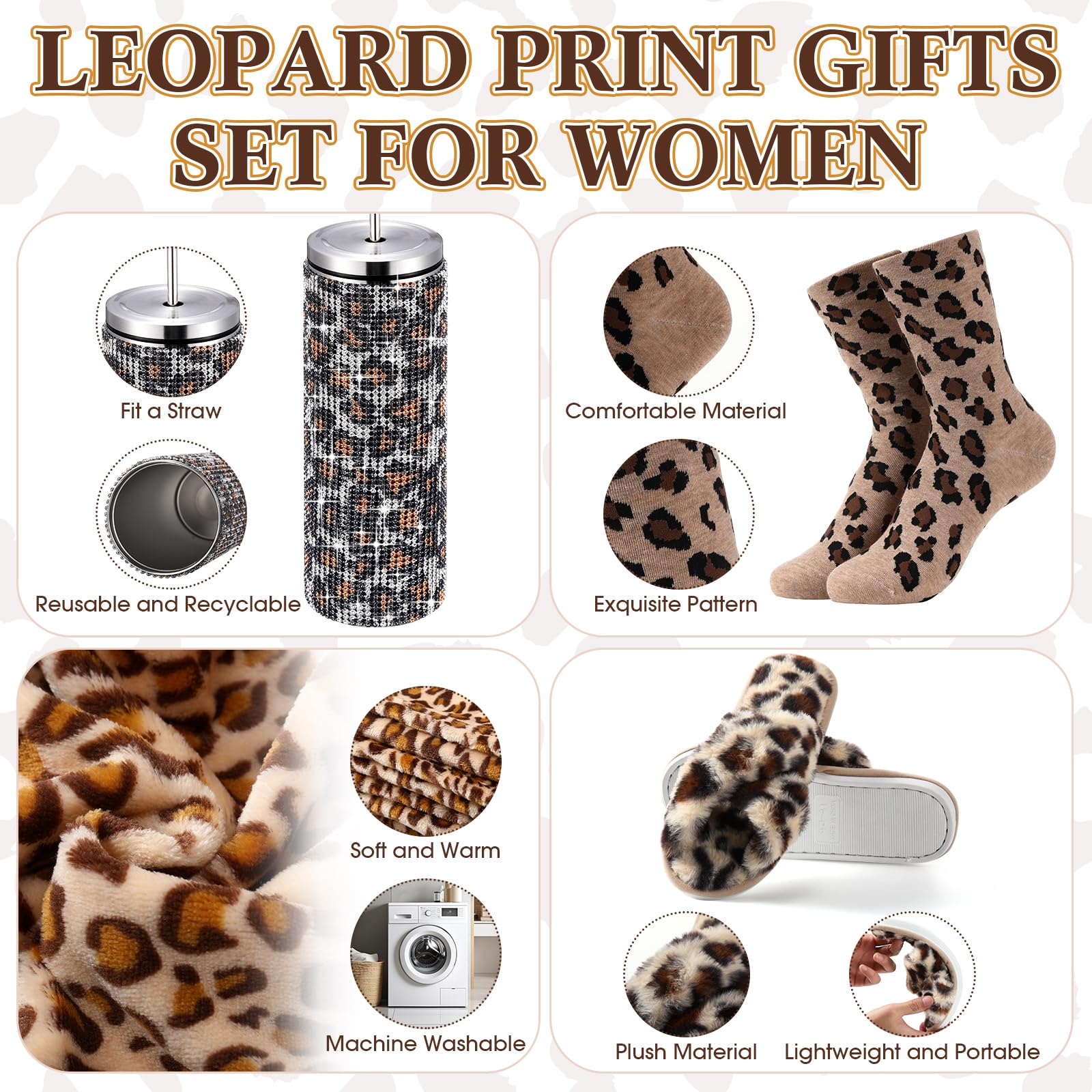 Zapatillas leopard FillTouch confortables y cálidas para interior.