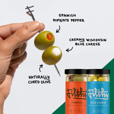 Filthy Martini Kit: palillos de acero inoxidable para servir con estilo.