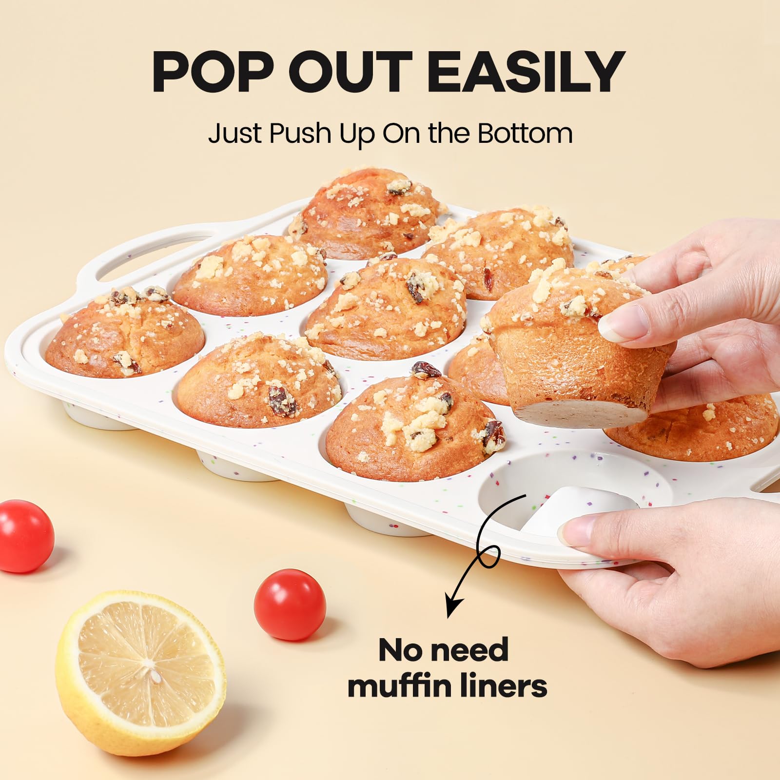 Fimary silicona antiadherente para desmoldar muffins fácilmente