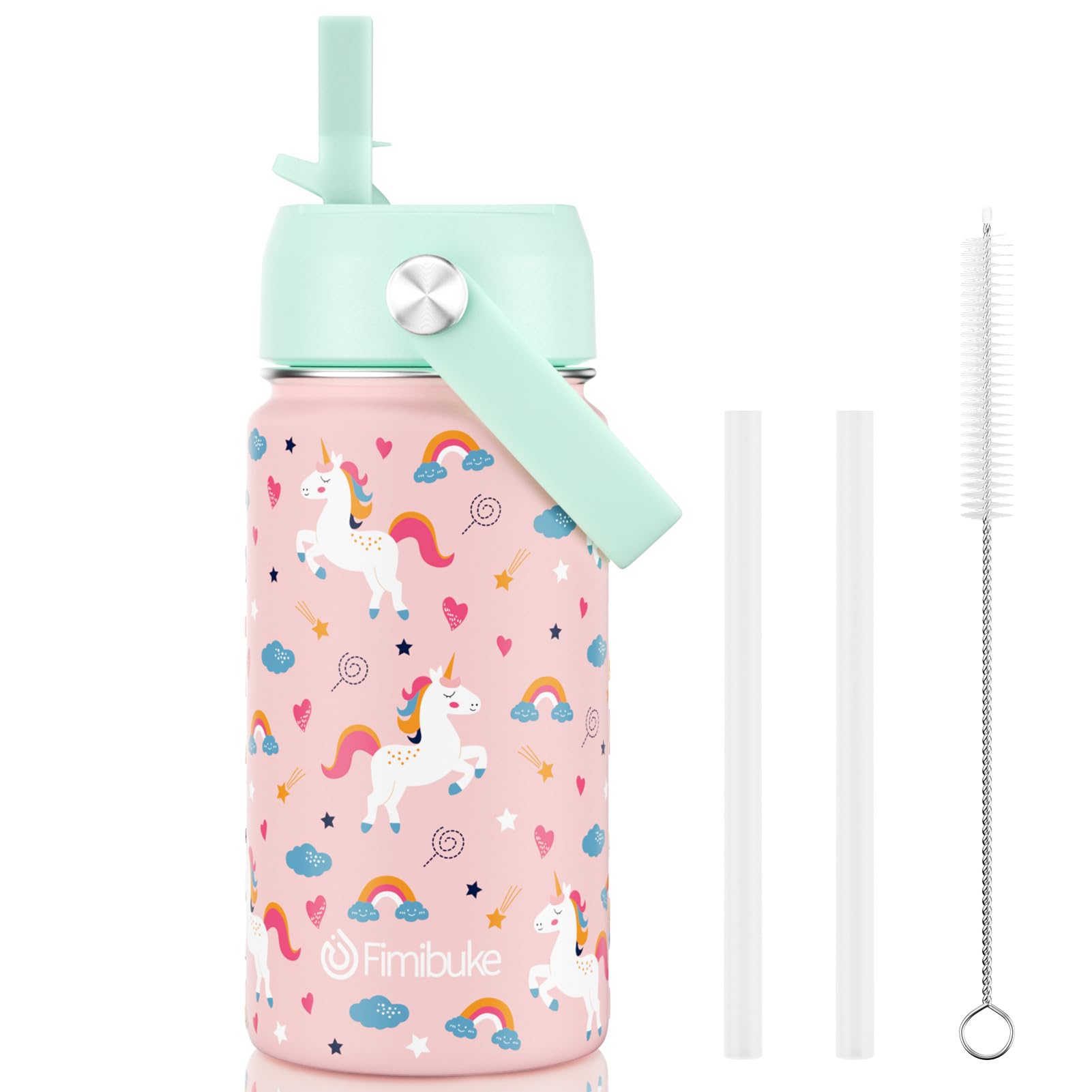 Botella fimibuke para niños de 14oz en acero inoxidable duradero para escuela.