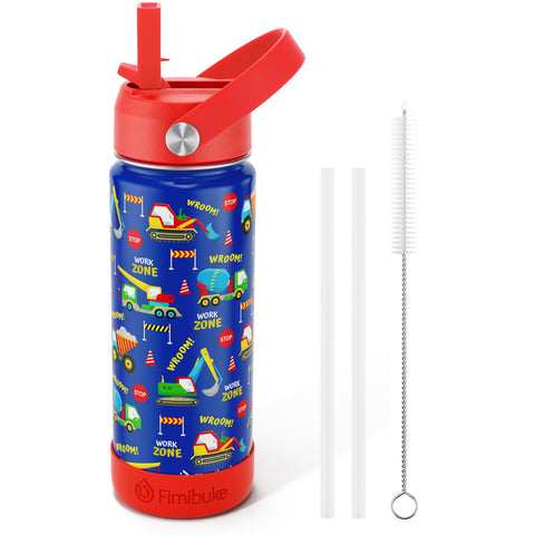 Botella Fimibuke para niños, vista frontal, ideal para mantener hidratación durante el día