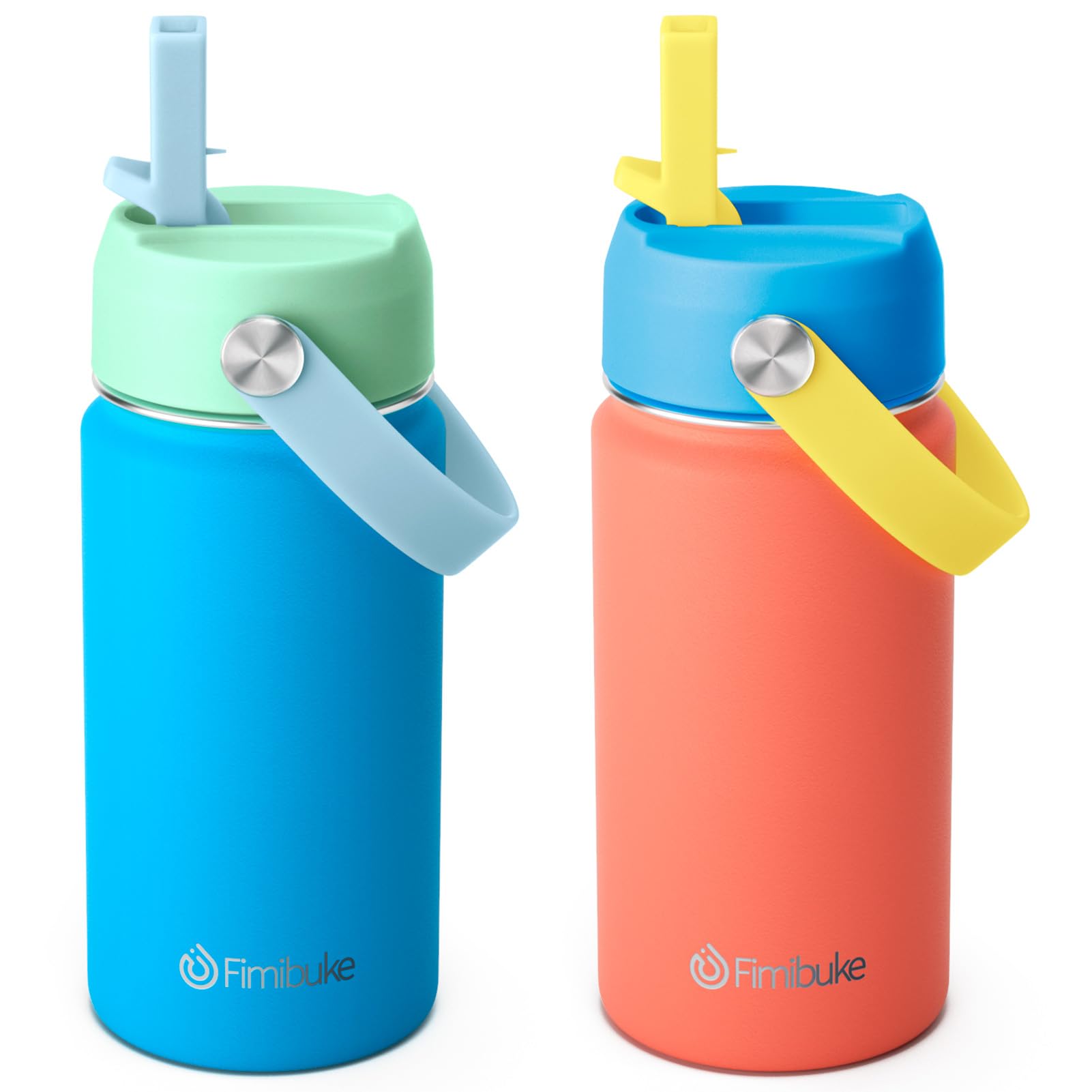 Botellas Fimibuke para niños aisladas con doble pared, ideales para llevar a la escuela.
