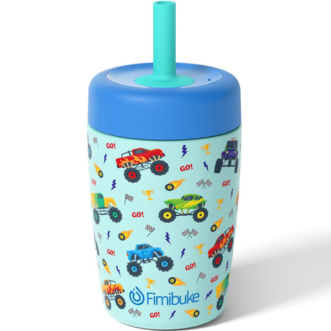 Vaso Fimibuke para niños con tapa giro, evita derrames durante juegos