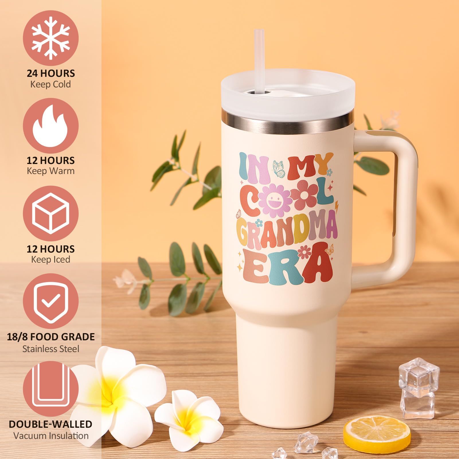 Fimibuke impresión frontal era de la abuela genial, diseño encantador para regalo.