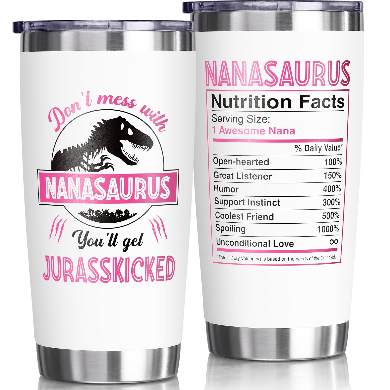Fimibuke Nana Tumbler Regalo 20oz, ideal para mantener bebidas frías o calientes durante el día.